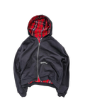 BLACK/RED 2-SIDED ZIPPER UNISEX
