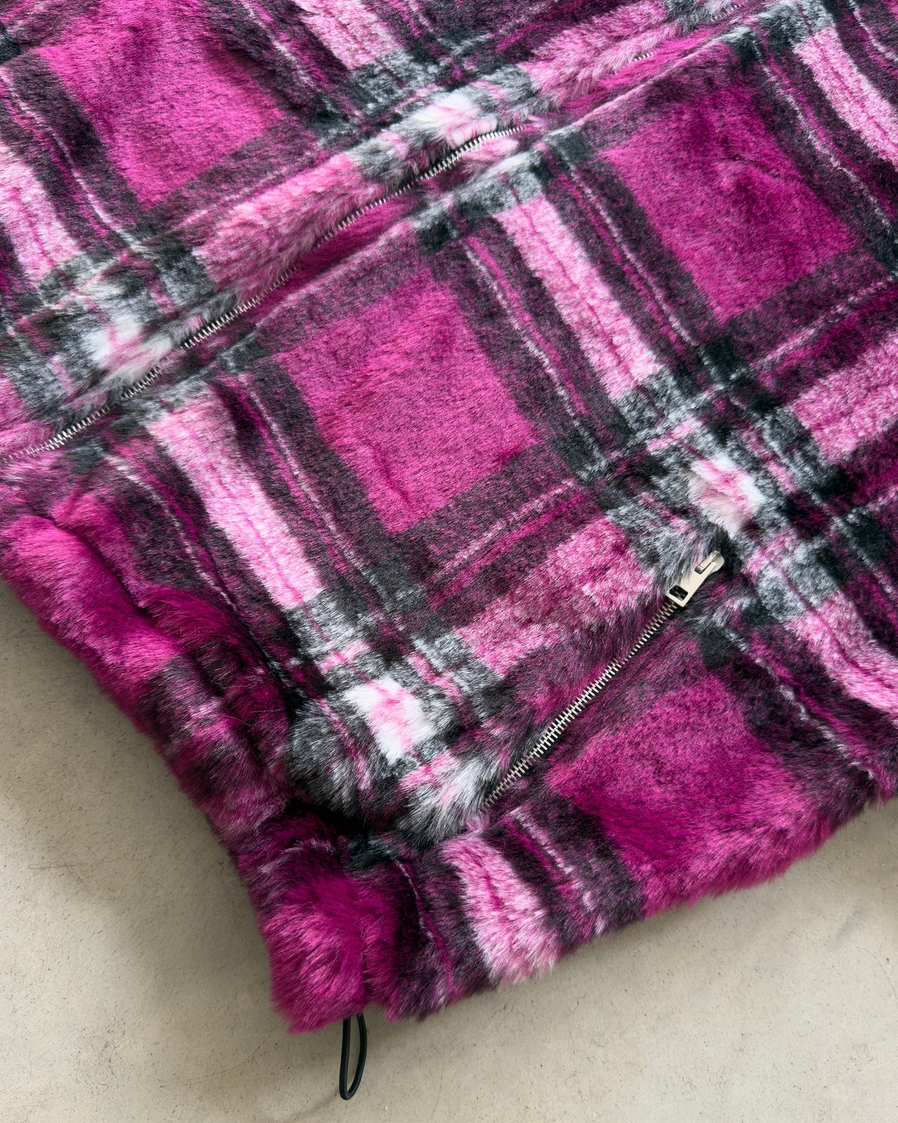 PINK FUR ZIPPER