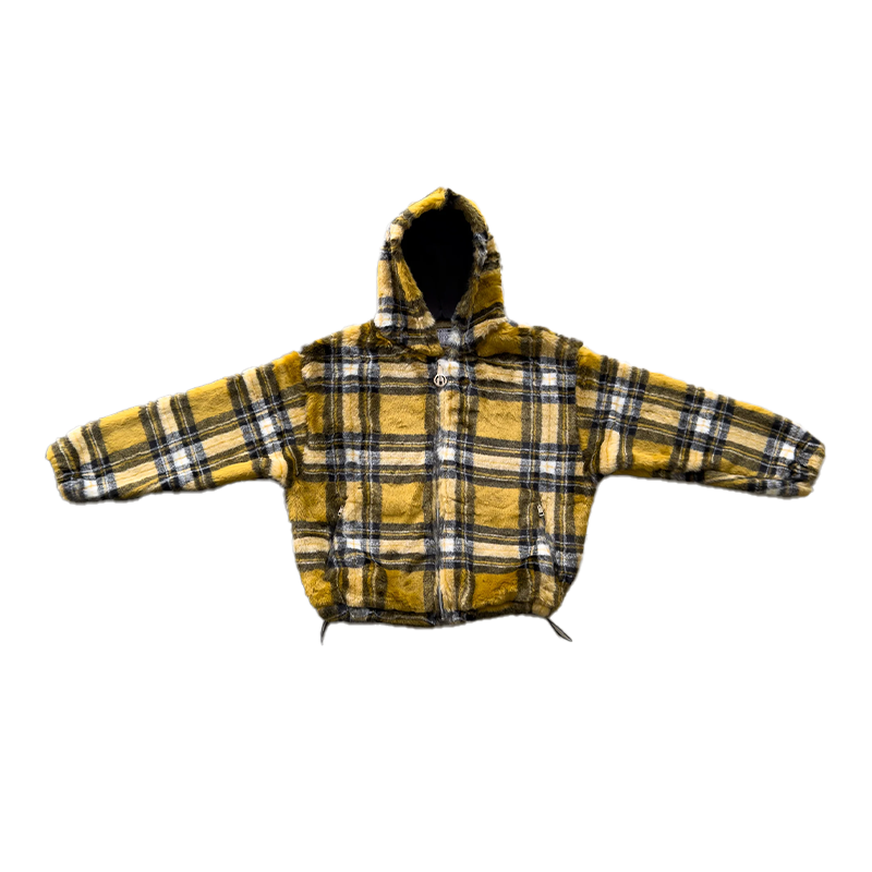 YELLOW FUR ZIPPER