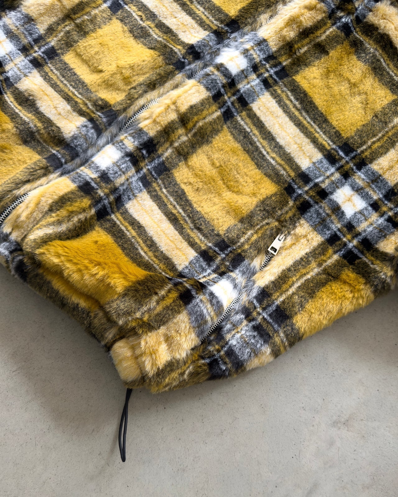 YELLOW FUR ZIPPER