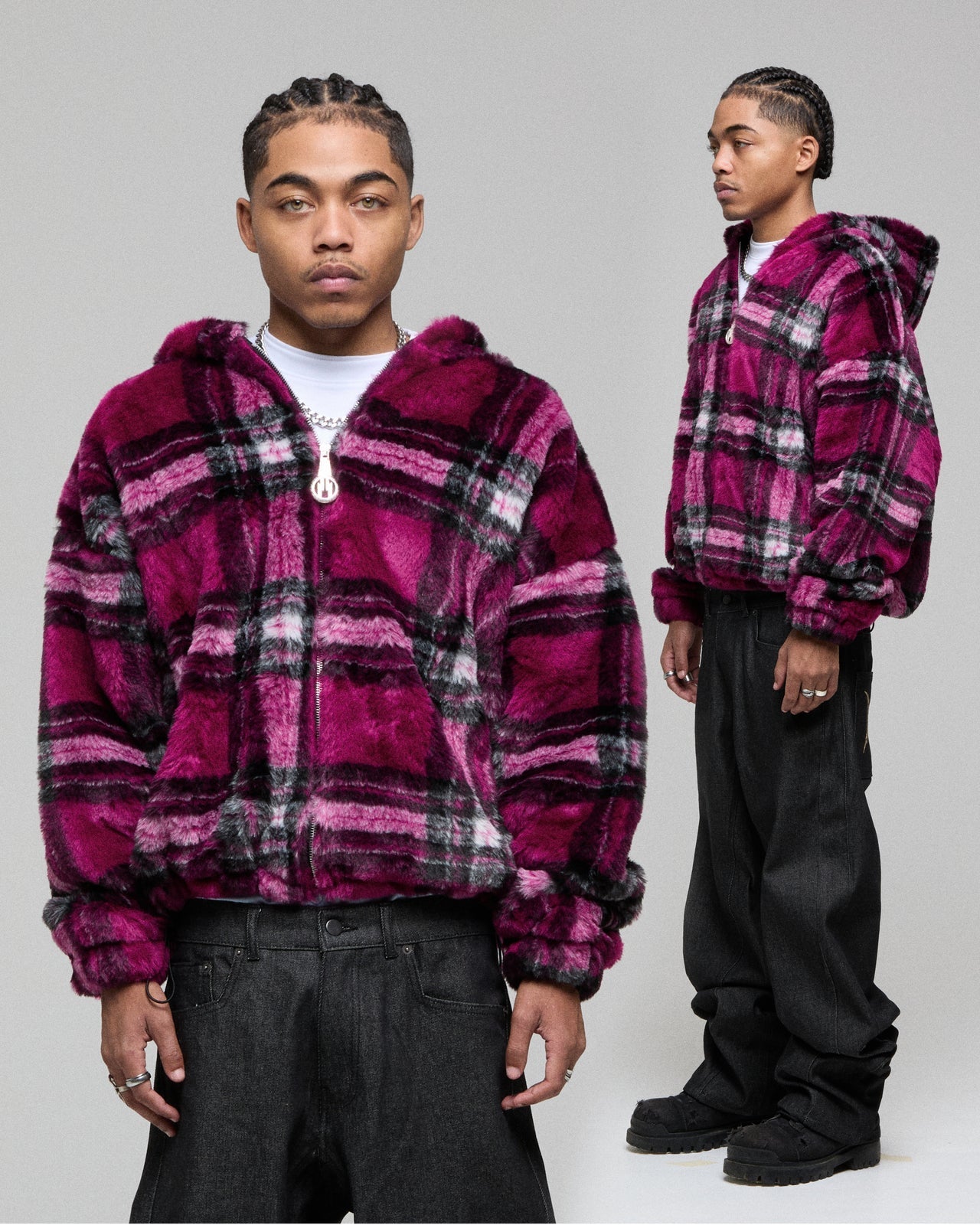 PINK FUR ZIPPER